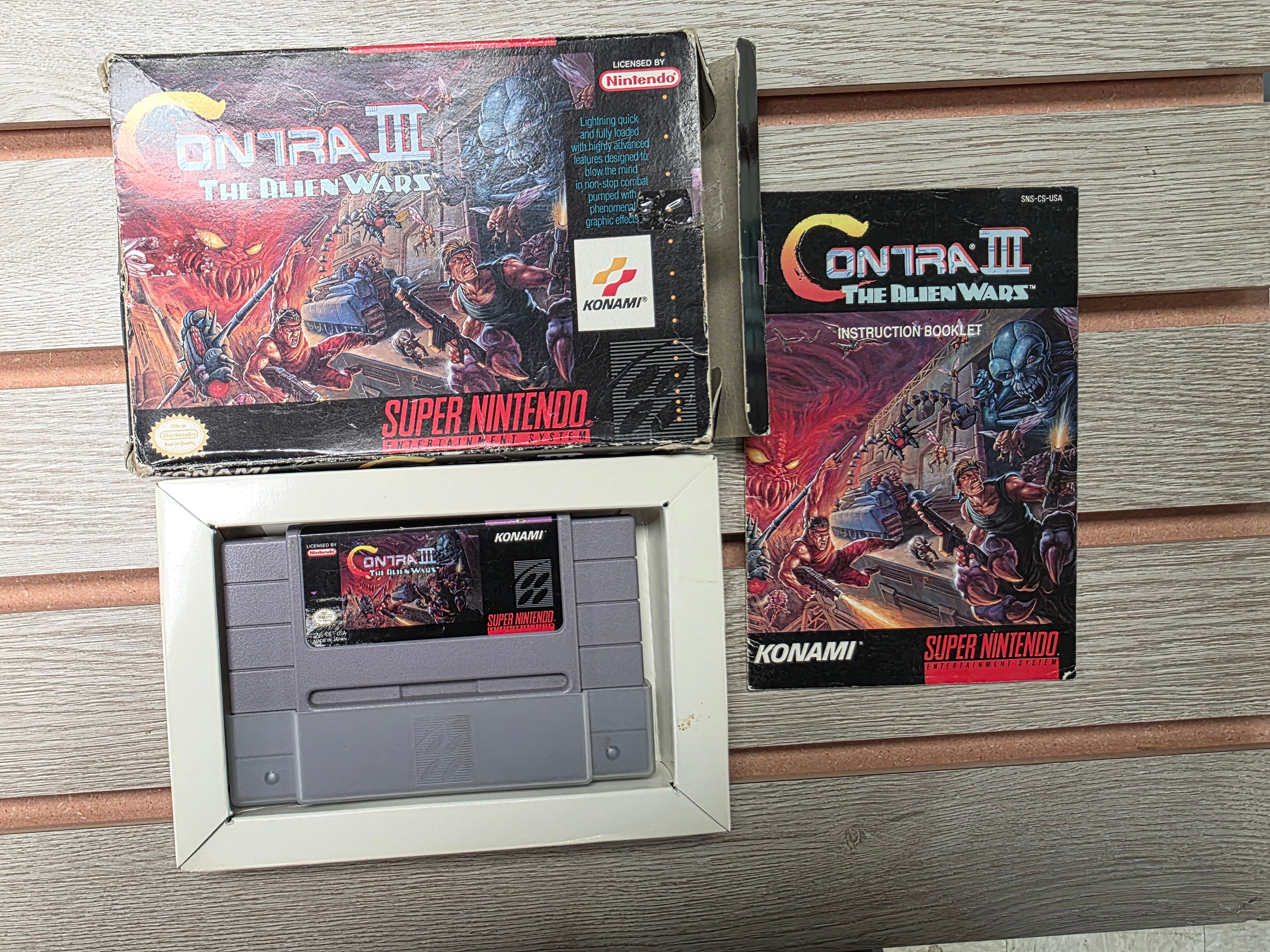 Contra III: The Alien Wars (Super Nintendo, 1992) – COMPLETE IN BOX (CIB)