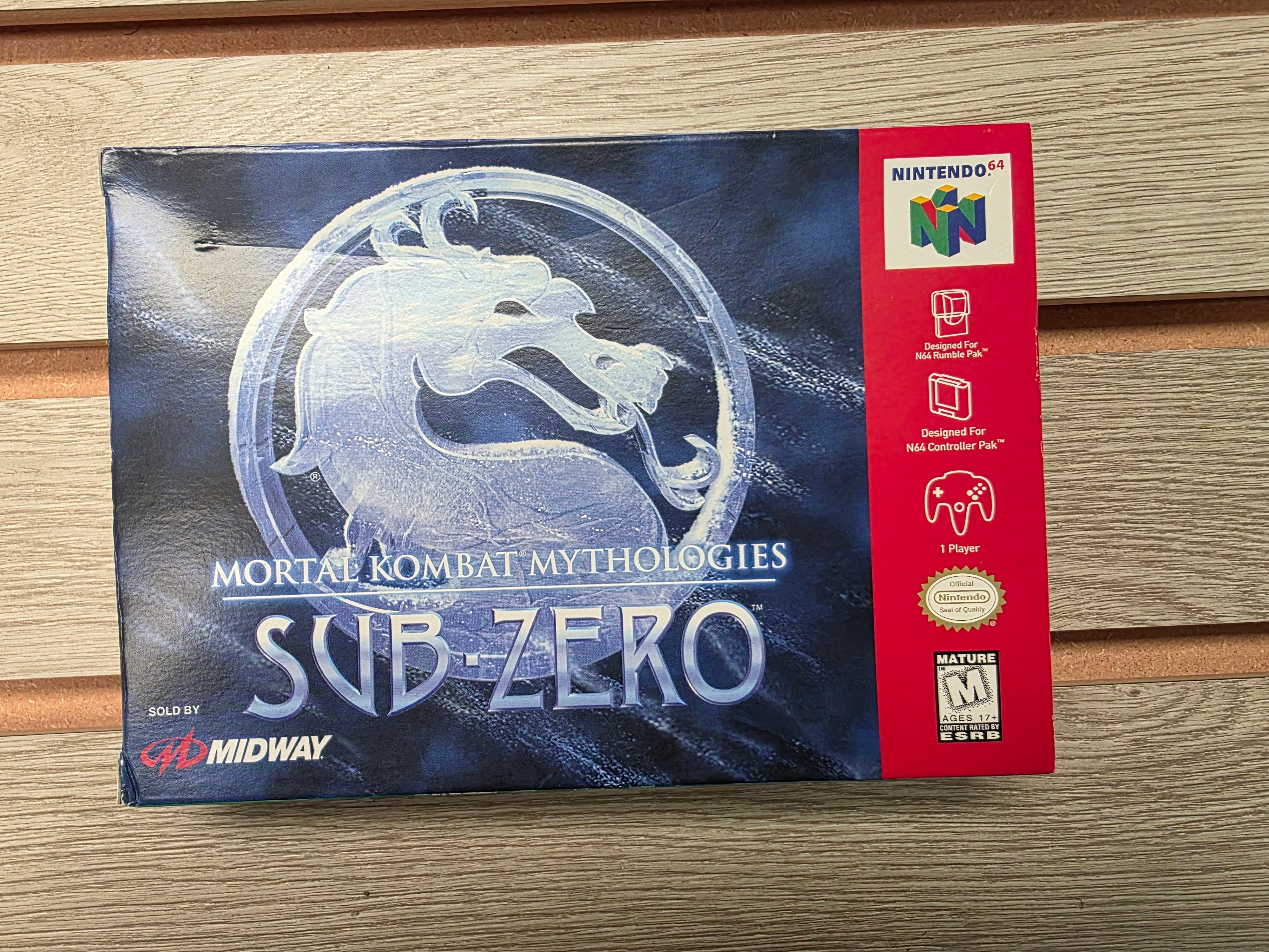 Mortal Kombat Mythologies Sub Zero - Nintendo 64 N64 - Complete In