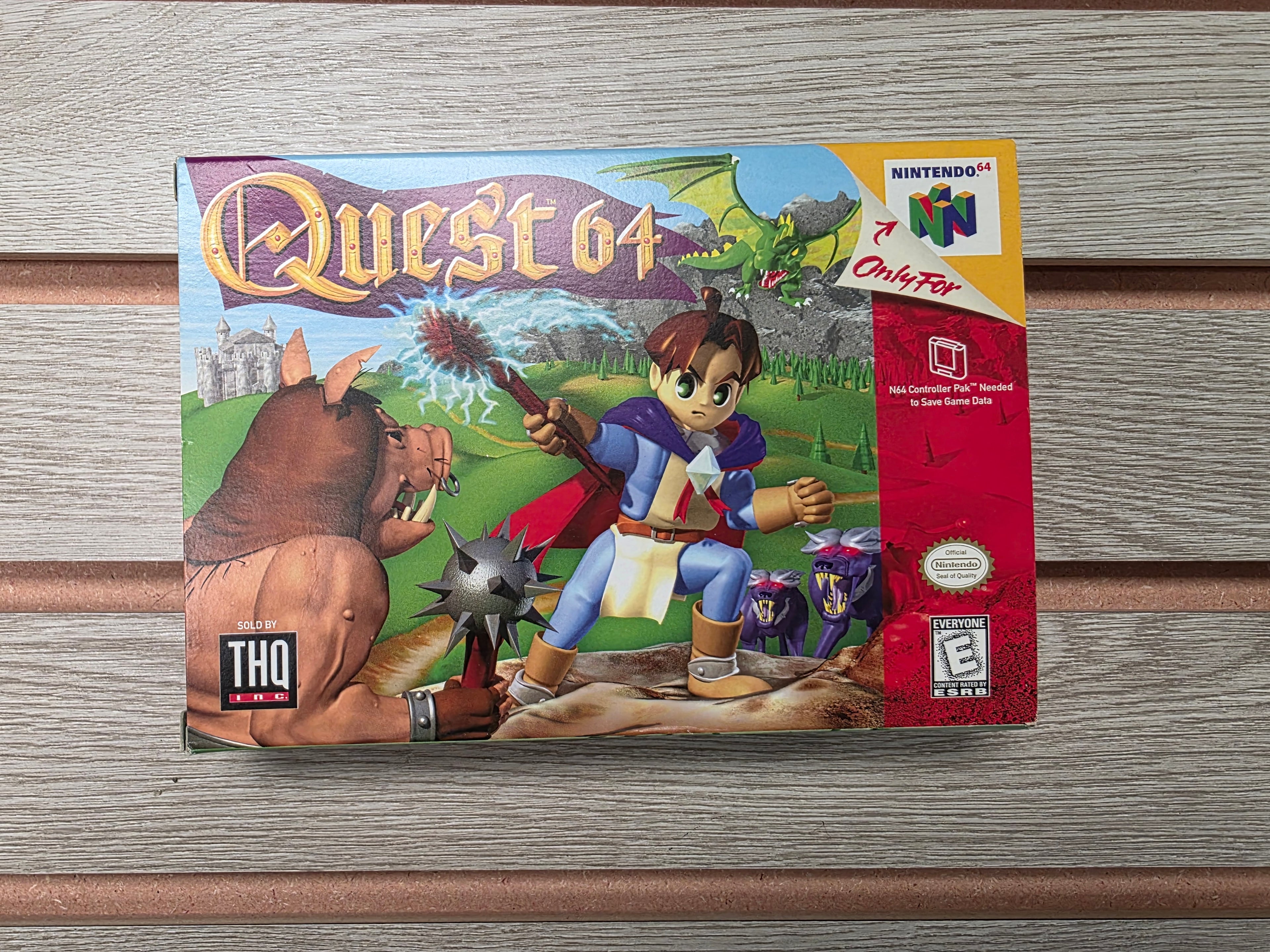 Quest 64 (Nintendo 64, 1998) N64 Authentic Complete In Box CIB Including Poste